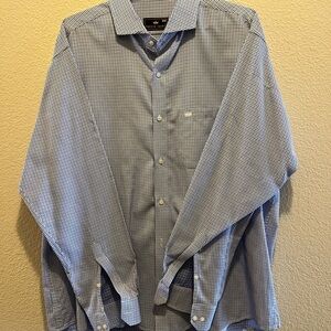 Classic Blue Checkered Men's Shirt